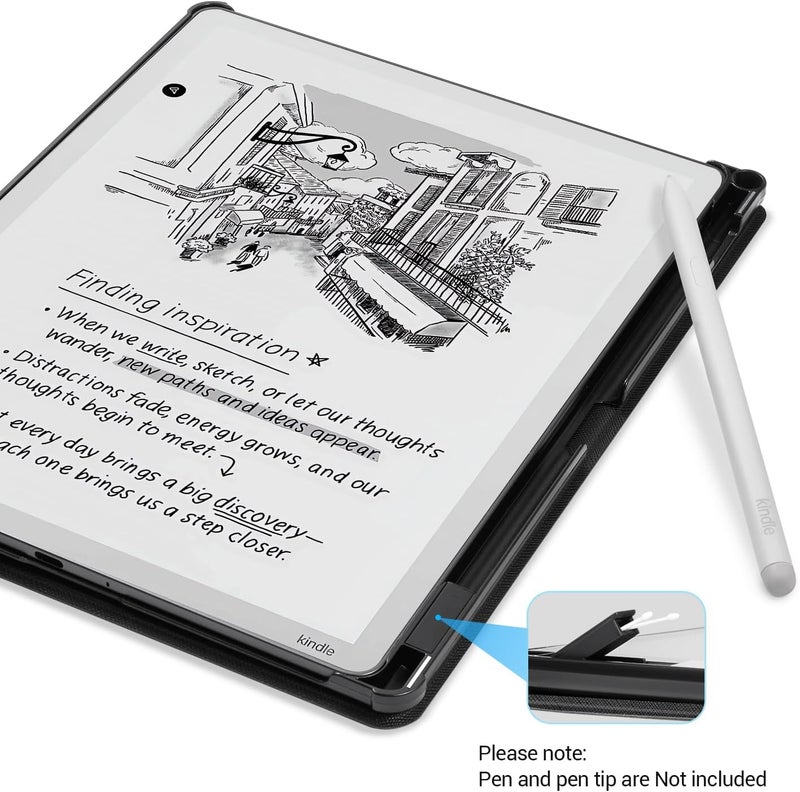 CoBak Case for 11" Kindle Scribe 3rd Generation 2025, Kindle Scribe Colorsoft with Two Viewing Angles - All New PU Leather Cover with Auto Sleep Wake, Pen Holder for Scribe 11" 2025 Released - Image 4